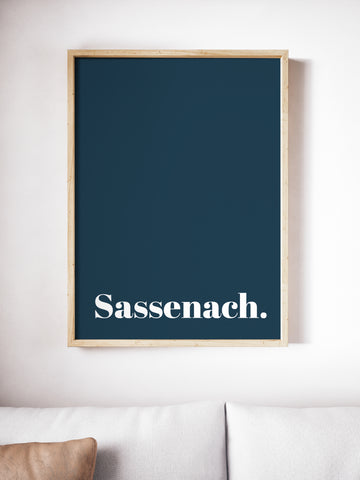 Sassenach Scottish Slang Colour Unframed Print