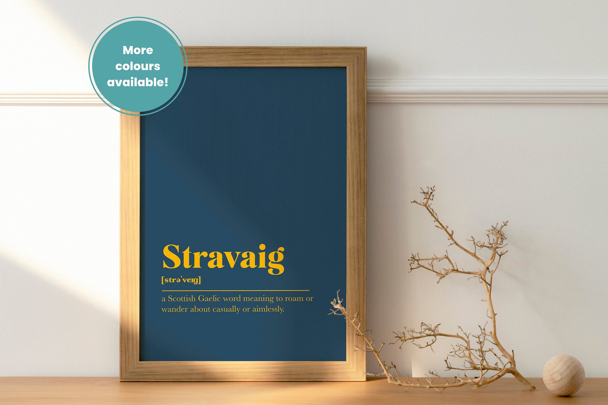 Stravaig Adventure Wander Travel Gaelic Dictionary UNFRAMED PRINT