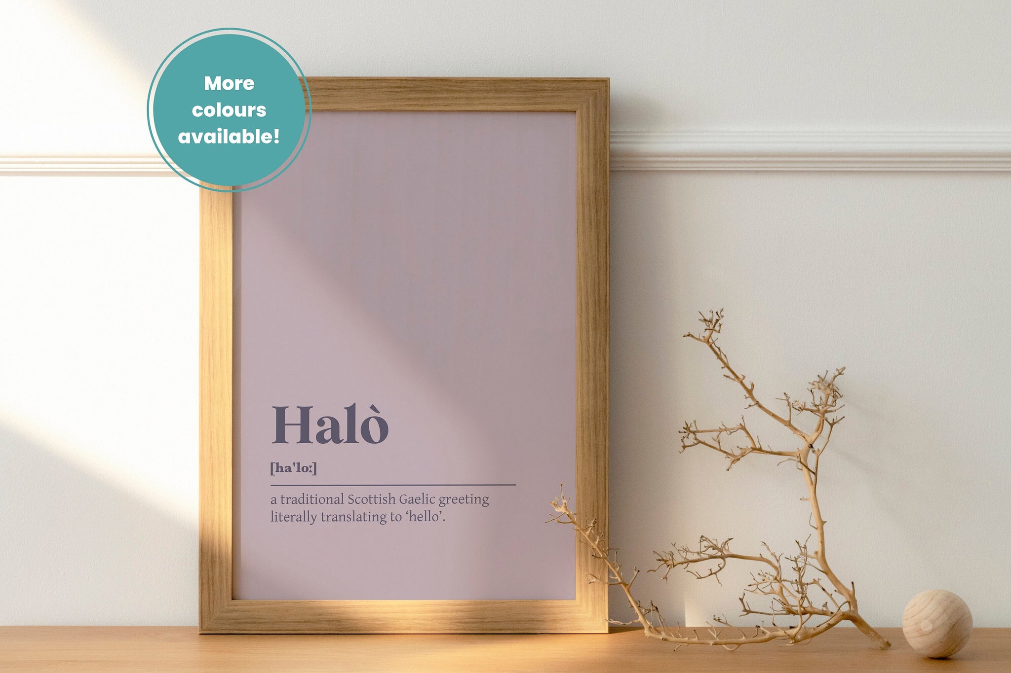 Halo Hello Hi Greeting Gaelic Dictionary UNFRAMED PRINT