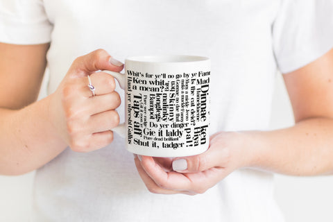 Scottish Sayings Greeting Scots Saying Mug Housewarming Gift Minimalist Monochrome Typography Scotland Slang Definition Scottish Independence