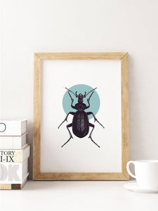 Choose Your Colour Abstract Beetle Unframed Print