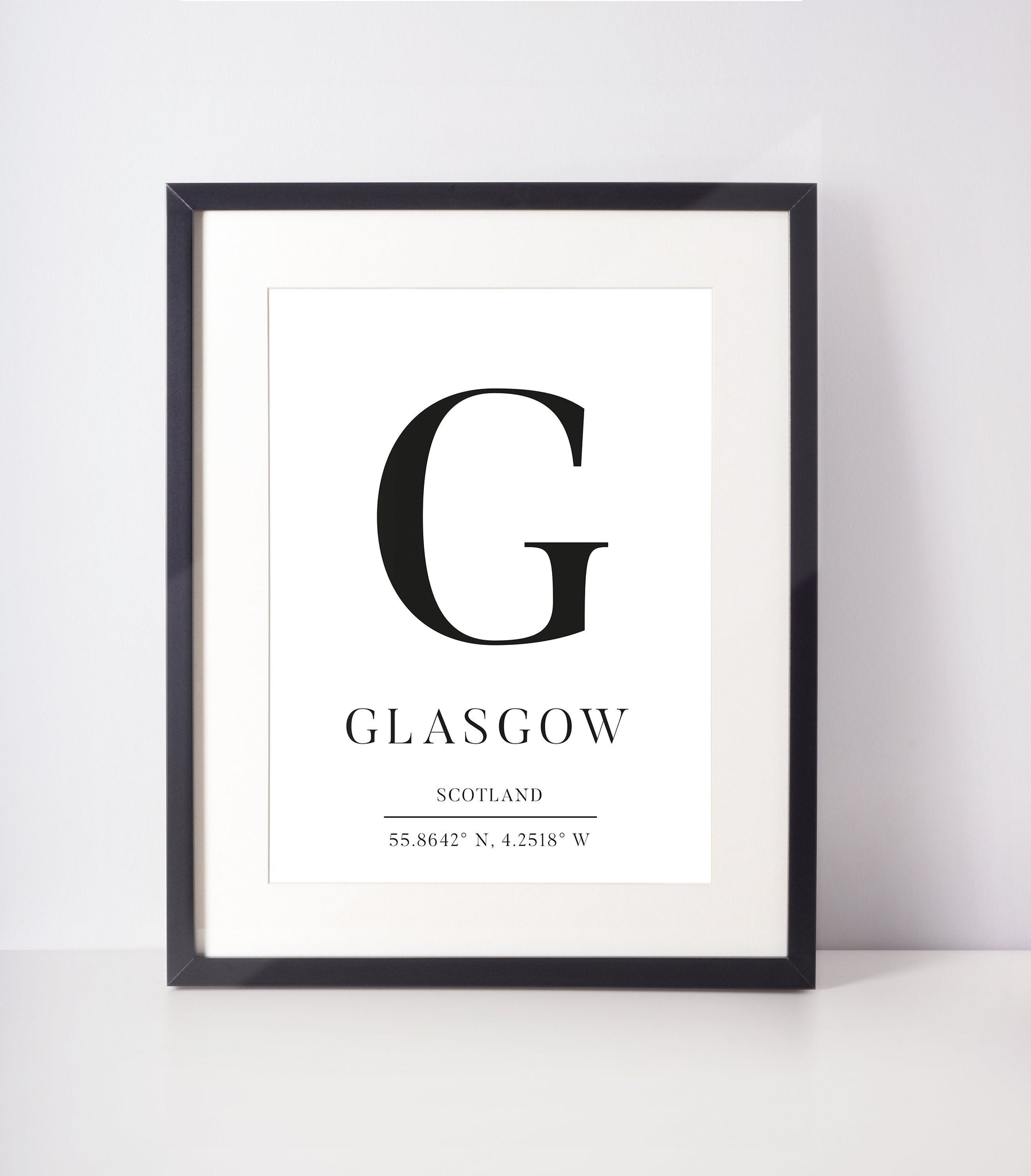 CUSTOM Personalised Latitude Longitude Location Special Place Wall Art Unframed Print